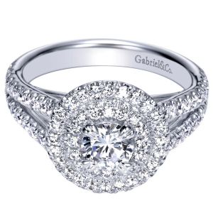 Gabriel 14 Karat Contemporary Engagement Ring ER98504W44JJ