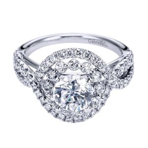 Gabriel 14 Karat Contemporary Engagement Ring ER6964W44JJ