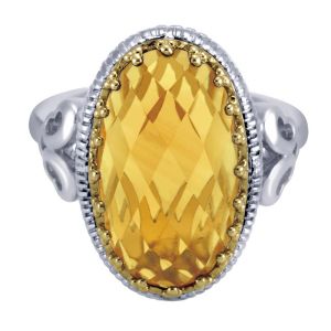 Gabriel Fashion Silver / 18 Karat Two-Tone Roman Ladies' Ring LR6109MYJCT
