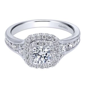 Gabriel 14 Karat Contemporary Engagement Ring ER910162W44JJ