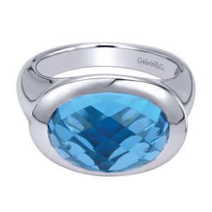 Gabriel Fashion Silver Color Solitaire Ladies' Ring LR6891SVJBT