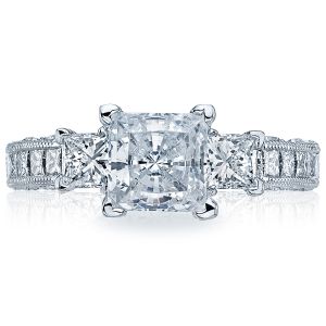 HT243012X Platinum Tacori Classic Crescent Engagement Ring