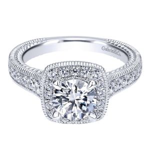 Gabriel 14 Karat Contemporary Engagement Ring ER10107W44JJ