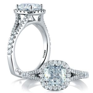 A.JAFFE Platinum Signature Engagement Ring MES576