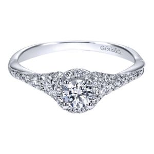 Gabriel 14 Karat Contemporary Engagement Ring ER911925R1W44JJ
