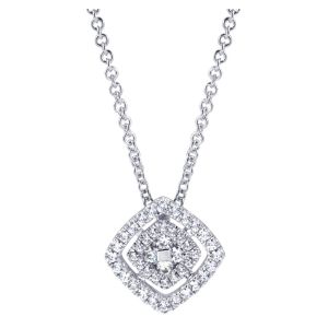 Gabriel Fashion 14 Karat Clustered Diamonds Necklace NK3287W45JJ