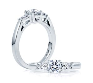 A.JAFFE Platinum Classic Engagement Ring ME1703