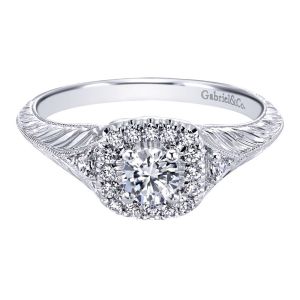 Gabriel 14 Karat Victorian Engagement Ring ER910096W44JJ