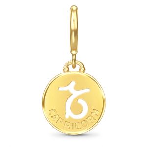 Endless Jewelry Capricorn Zodiac Coin 18k Gold Plated Charm 53346-10