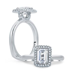 A.JAFFE Platinum Signature Engagement Ring MES673
