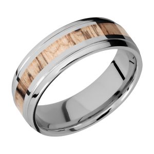 Lashbrook 7B13(S)/HARDWOOD Titanium Wedding Ring or Band