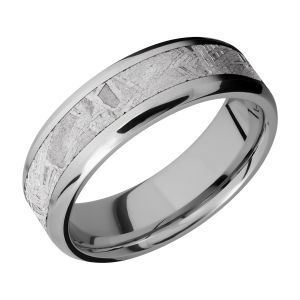 Lashbrook 7B14(NS)/METEORITE Titanium Wedding Ring or Band