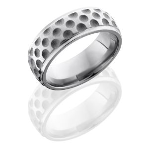 Lashbrook 8DGEDOT Sand-Satin-Polish Titanium Wedding Ring or Band