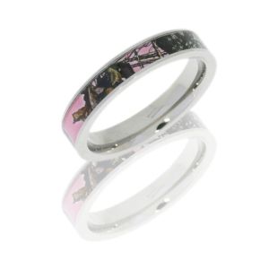 Lashbrook 4F(1)3G-MOC/PBU POLISH Titanium Wedding Ring or Band