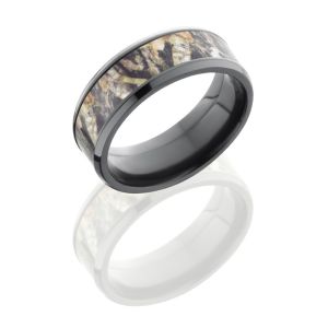 Lashbrook ZCAMO8B15-MOSSYOAK POLISH Camo Wedding Ring or Band