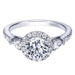 Gabriel 14 Karat Contemporary Engagement Ring ER7506W44JJ