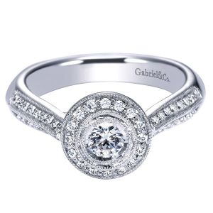 Gabriel 14 Karat Victorian Engagement Ring ER94037W44JJ