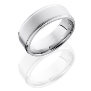 Lashbrook CC8FGE Bead-Polish Cobalt Chrome Wedding Ring or Band