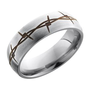 Lashbrook 7DBARBRUST Titanium Wedding Ring or Band