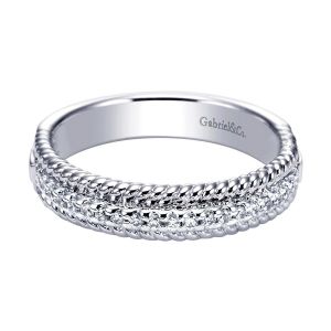 Gabriel 14 Karat Contemporary Wedding Band WB5366W44JJ