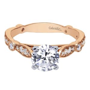 Gabriel 14 Karat Victorian Engagement Ring ER6711T44JJ