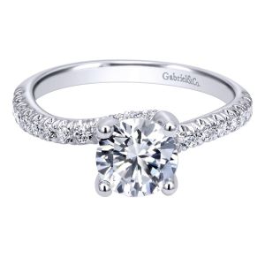 Gabriel 14 Karat Contemporary Engagement Ring ER10295W44JJ