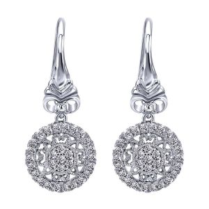 Gabriel Fashion 14 Karat Lace Drop Earrings EG11771W45JJ