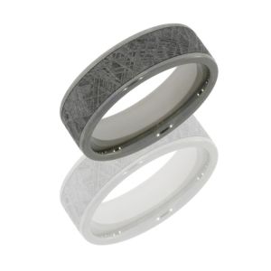 Lashbrook 7F15/METEORITE POLISH Titanium Wedding Ring or Band