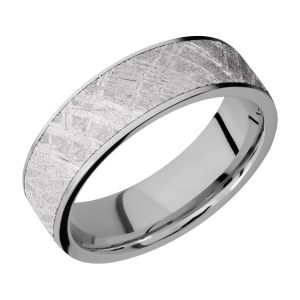 Lashbrook 7F16/METEORITE Titanium Wedding Ring or Band
