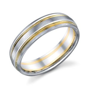 273011 Christian Bauer Platinum & 18 Karat Wedding Ring / Band