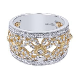 Gabriel Fashion 14 Karat Two-Tone Lusso Diamond Ladies' Ring LR4814M44JJ