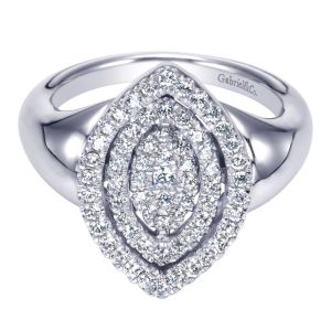 Gabriel Fashion 14 Karat Clustered Diamonds Ladies' Ring LR6704W44JJ