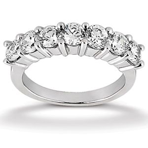 Diamond Seven Stone Band 14 Karat Taryn Collection TQD B-3572