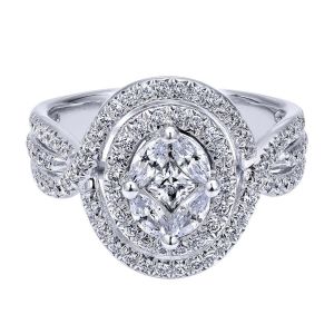 Gabriel Fashion 14 Karat Clustered Diamonds Ladies' Ring LR5377W44JJ