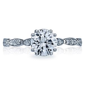 57-2RD65 Platinum Tacori Sculpted Crescent Engagement Ring