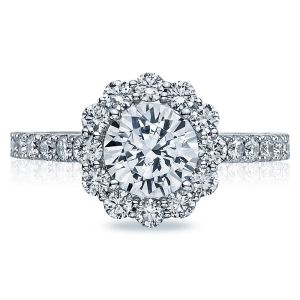 37-2RD7 Platinum Tacori Full Bloom Engagement Ring