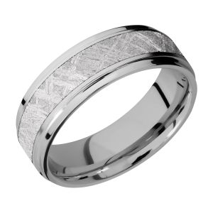 Lashbrook 7FGE14/METEORITE Titanium Wedding Ring or Band
