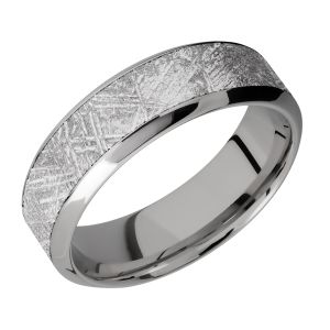 Lashbrook 7HB14/METEORITE Titanium Wedding Ring or Band