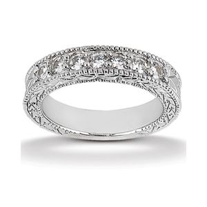 Diamond Antique Band 14 Karat Taryn Collection TQD B-125