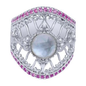 Gabriel Fashion Silver Art Nouveau Ladies' Ring LR50315SVJMC