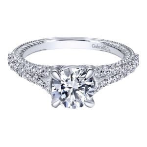 Gabriel 14 Karat Contemporary Engagement Ring ER10185W44JJ