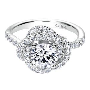 Gabriel 14 Karat Contemporary Engagement Ring ER8143W44JJ