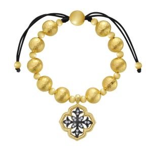 Gabriel Fashion Silver Two-Tone Bacca Beads Tennis Bracelet TB3409SYJWS