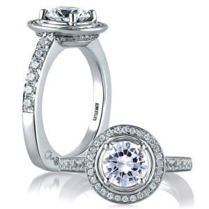 A.JAFFE Platinum Signature Engagement Ring MES588