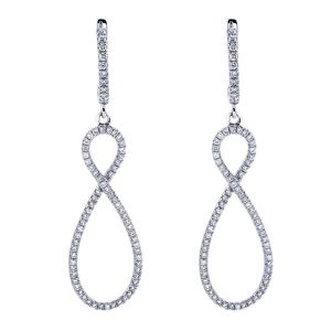 Gabriel Fashion 14 Karat Lusso Diamond Drop Earrings EG11207W45JJ
