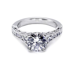 Tacori Platinum Crescent Engagement Ring HT2510