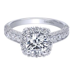 Gabriel 14 Karat Victorian Engagement Ring ER10105W44JJ