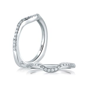 A.JAFFE Metropolitan Collection Platinum Diamond Wedding Ring MRS436 / 22