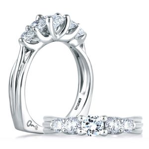 A.JAFFE Metropolitan Collection Signature Platinum Diamond Wedding Ring MRS030 / 100