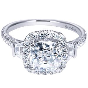 Gabriel 14 Karat Contemporary Engagement Ring ER9191W44JJ